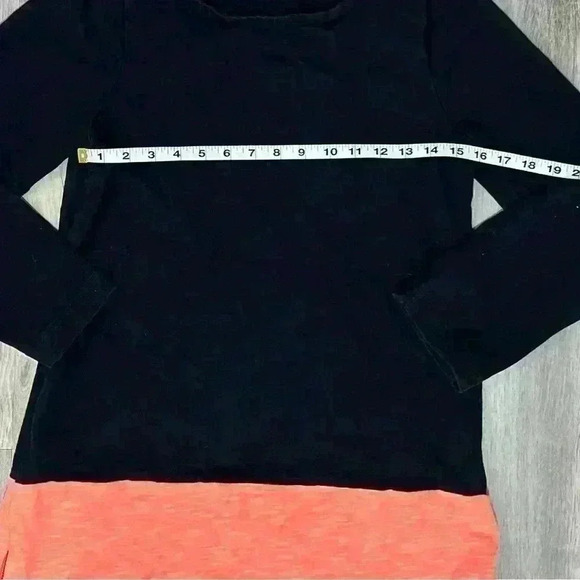 J Crew Women’s Long Sleeve Color Block Tunic Navy Coral Zipper Sweater Size S - Picture 7 of 9